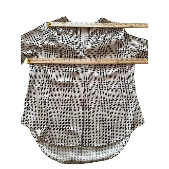 41 Hawthorn blouse women's top size Medium white and black longsleeve - Picture 9 of 13